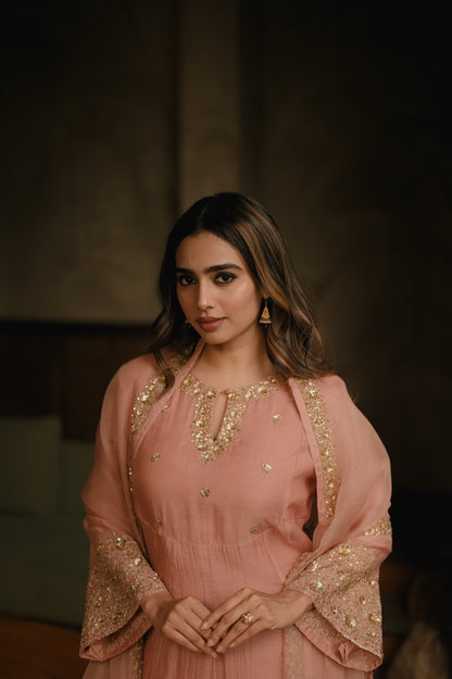 Roohi Blush Anarkali Set - Zuleiha