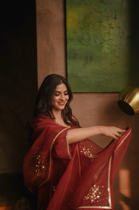 Roohi Red Set - Zuleiha