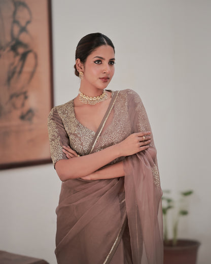 Grey Saree - Zuleiha