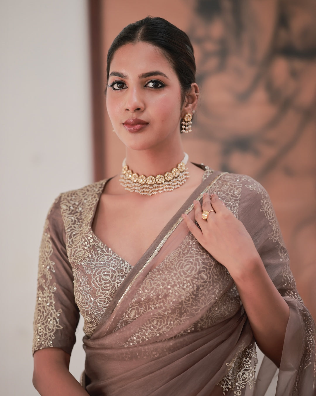 Grey Saree - Zuleiha