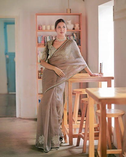 Grey Saree - Zuleiha