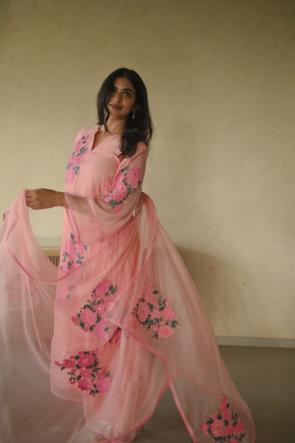 Sukoon Pink Garden Set - Zuleiha
