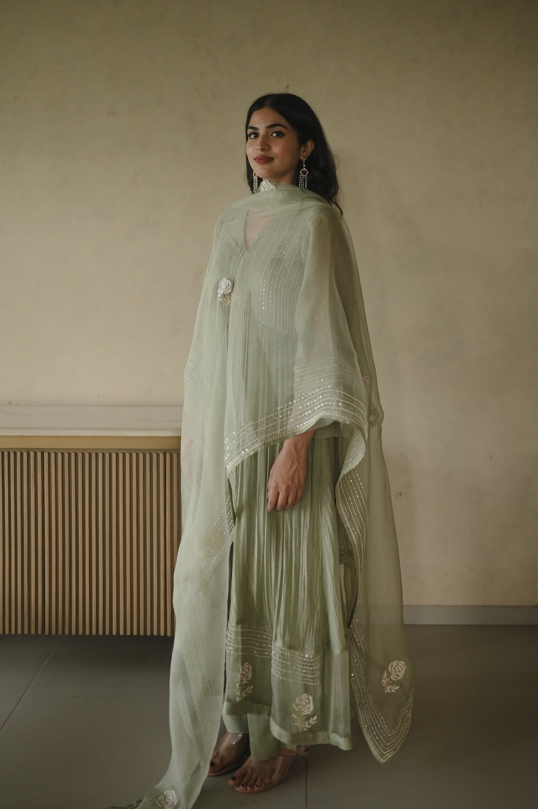Sukoon Sage Green Set - Zuleiha