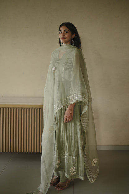 Sukoon Sage Green Set - Zuleiha