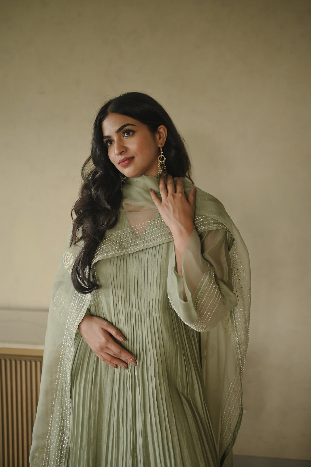 Sukoon Sage Green Set - Zuleiha