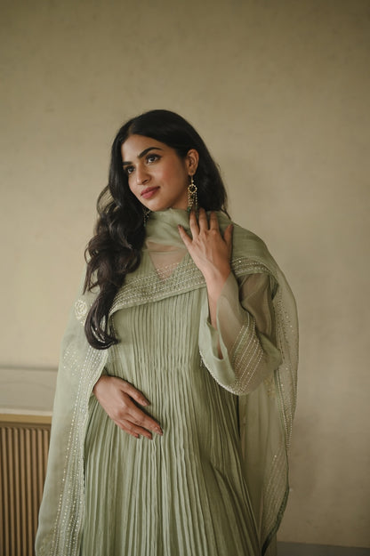 Sukoon Sage Green Set - Zuleiha