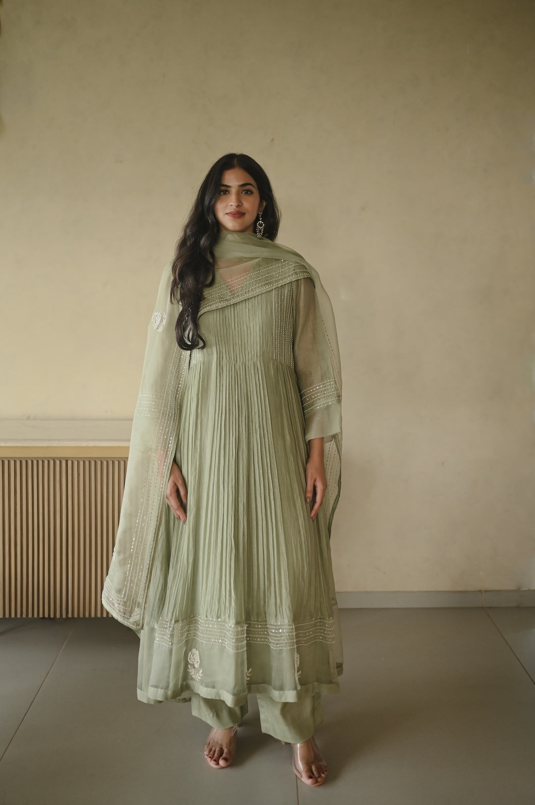 Sukoon Sage Green Set - Zuleiha