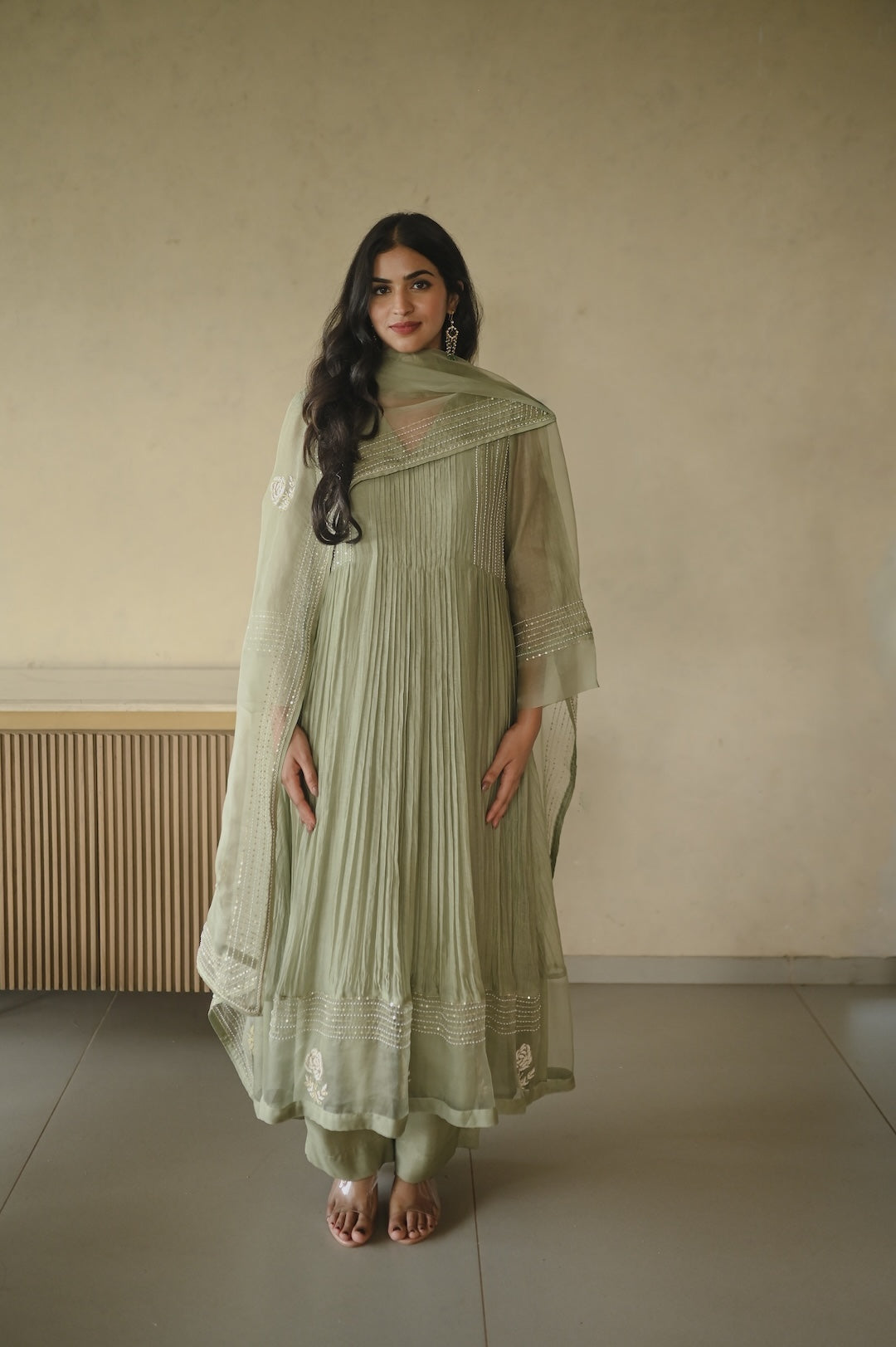 Sukoon Sage Green Set - Zuleiha