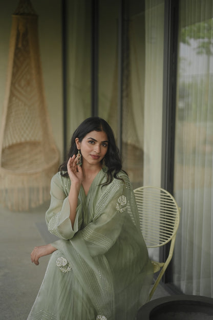 Sukoon Sage Green Set - Zuleiha
