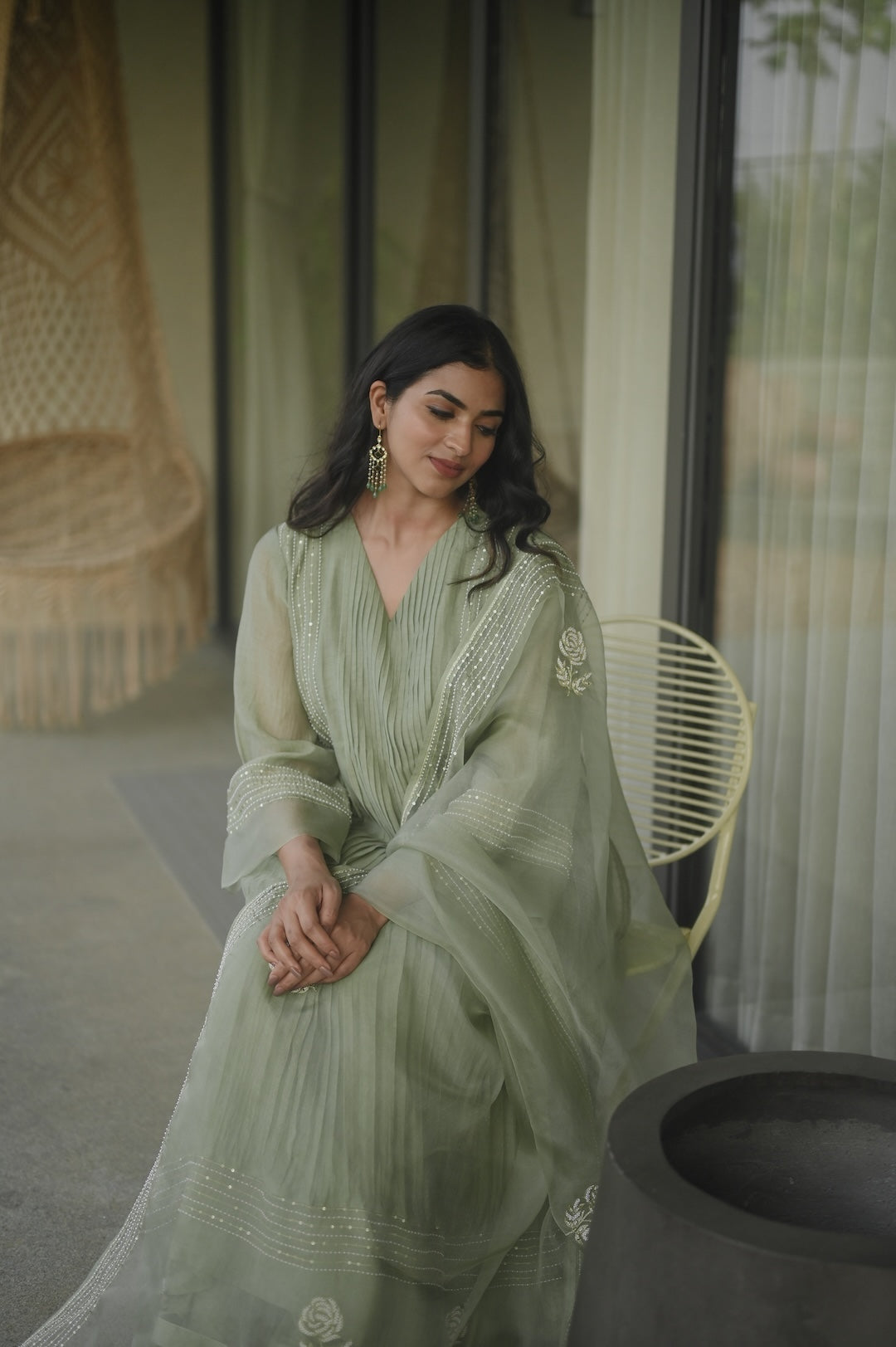Sukoon Sage Green Set - Zuleiha