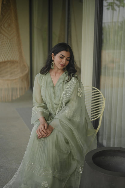 Sukoon Sage Green Set - Zuleiha