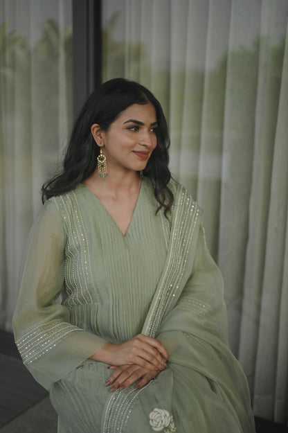 Sukoon Sage Green Set - Zuleiha