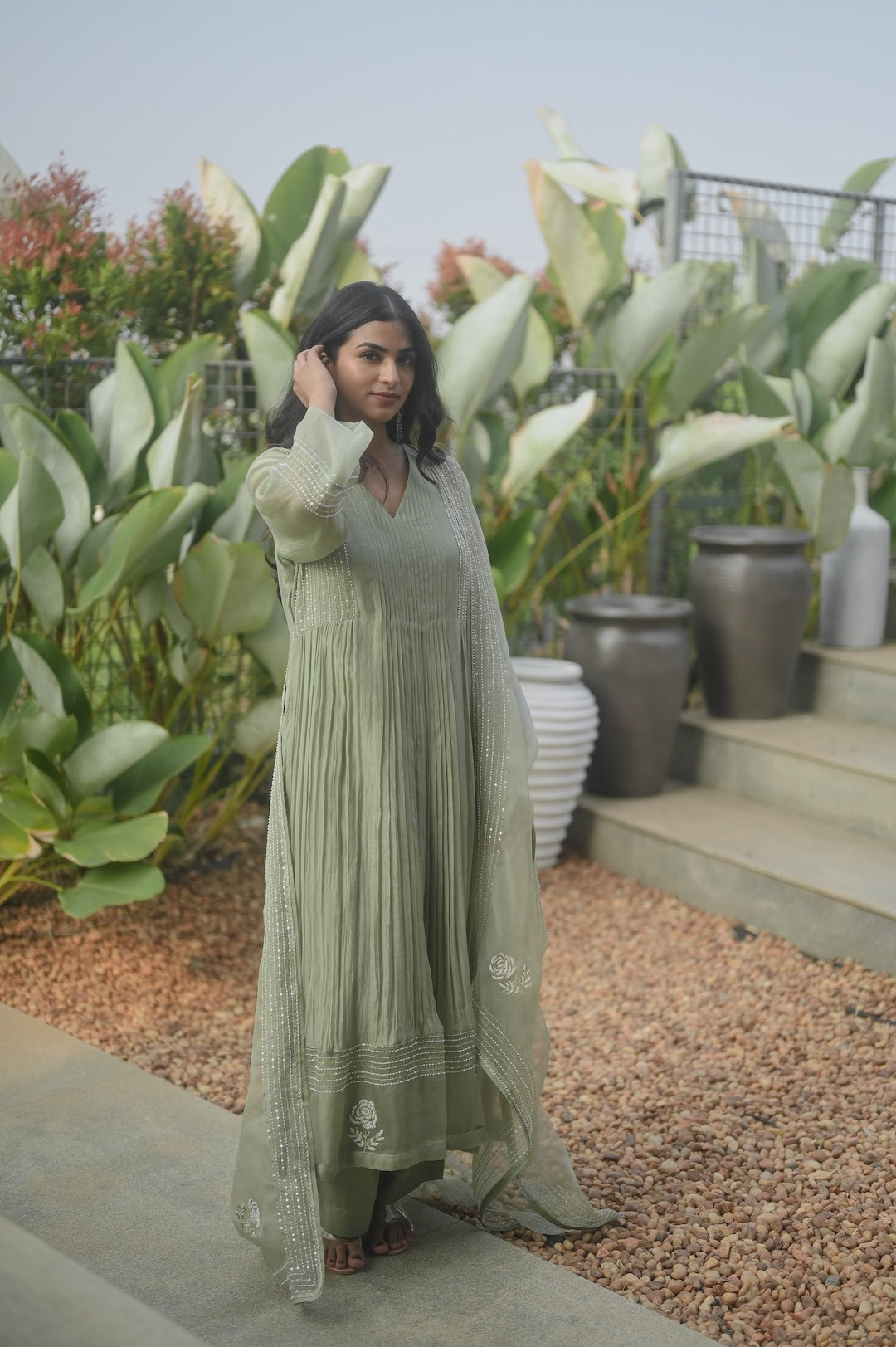 Sukoon Sage Green Set - Zuleiha