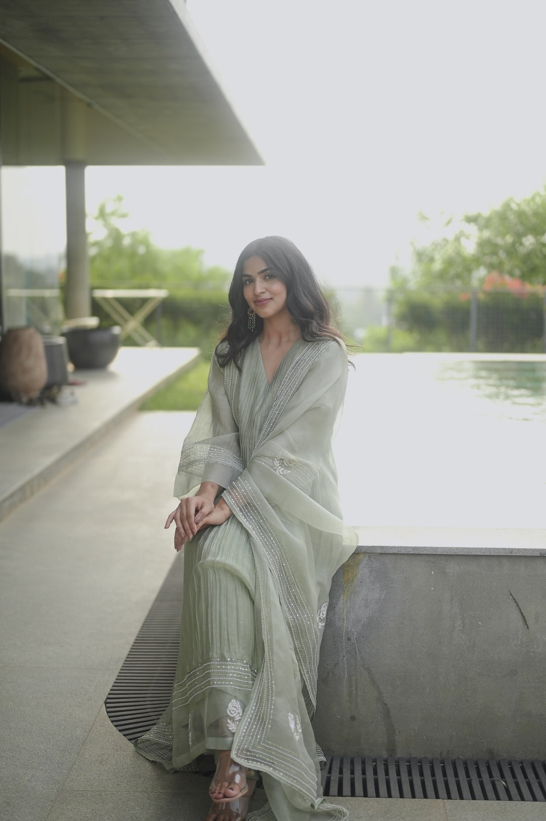 Sukoon Sage Green Set - Zuleiha