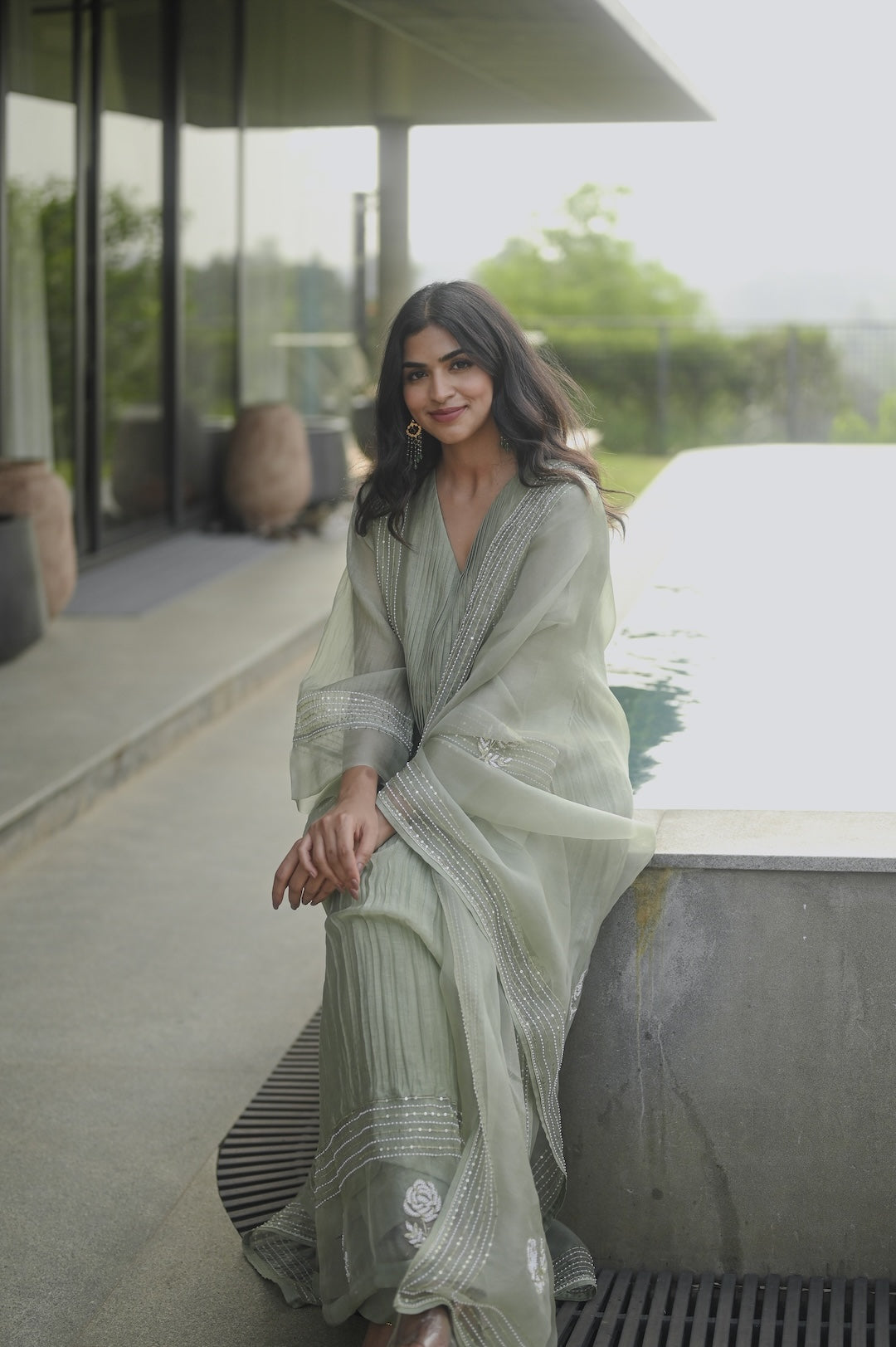 Sukoon Sage Green Set - Zuleiha