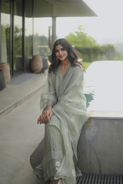 Sukoon Sage Green Set - Zuleiha