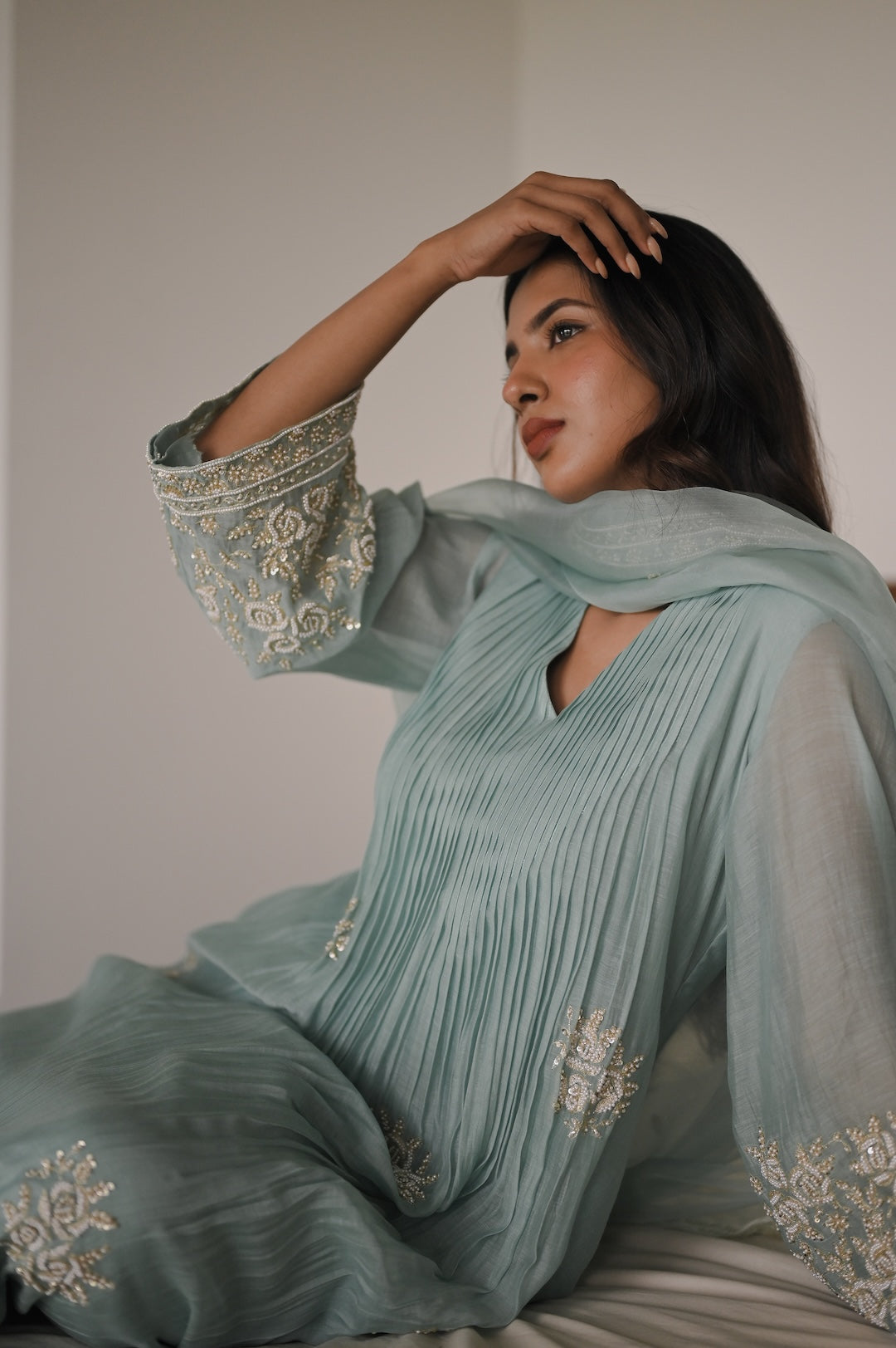 Sukoon Neel Set - Zuleiha