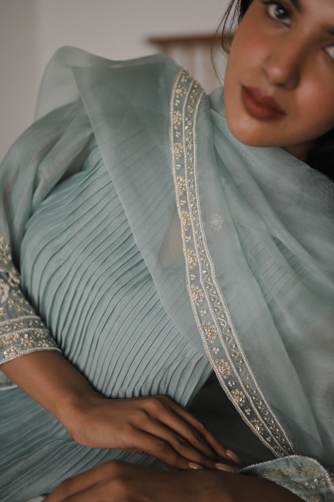 Sukoon Neel Set - Zuleiha